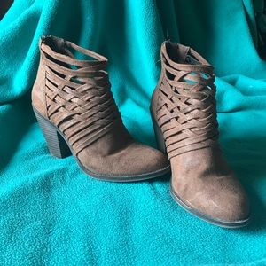 Fergalicious criss cross ankle boots